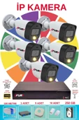 FURY 5 Li Ip Güvenlik Kamera Seti Sesli 4mp Gece Renkli Su Geçirmez 5515s 250GB - 1