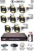 FURY 8 Kameralı Ip Güvenlik Kamerası Seti Sesli 4mp Gece Renkli Su Geçirmez 1506s 1TB thumbnail 1