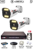 FURY 2 Kameralı Ip Güvenlik Kamerası Seti Sesli 4mp Gece Renkli Su Geçirmez 1506s 1TB thumbnail 1