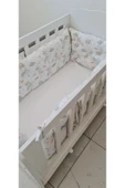 70x120 Beşik Kenar Koruma - 40cm Yükseklik - %100 Pamuk Kumaş - Antialerjik - Yıkanabilir - 1