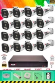 FURY 16 Kameralı 6 Warm Led Gece Renkli Görüş-Cepten İzle-Su Geçirmez Güvenlik Kamerası Seti 1TB thumbnail 2