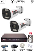 FURY 2 Kameralı Ip Güvenlik Kamerası Seti Sesli 4mp Gece Renkli Su Geçirmez 1506s 1TB thumbnail 2