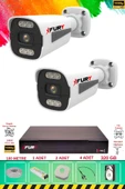 FURY 2 Kameralı 6 Warm Led Gece Renkli Görüş-Cepten İzle-Su Geçirmez Güvenlik Kamerası Seti 320GB - 2