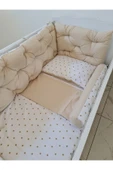 70x120 Beşik Kenar Koruma - 40cm Yükseklik - %100 Pamuk Kumaş - Antialerjik - Yıkanabilir - 2
