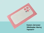 Tkgz - iPhone 14 PRO MAX Arka Pil Batarya Kapağı - Cam kapak Geniş Lens Deliği - BEYAZ thumbnail 1