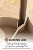 İronika Kaymaz Ayaklı Dekoratif İç İçe Geçebilen Plastik Tabure Mutfak Bahçe Taburesi 6 Adet Antrasit - 4