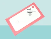 Tkgz - iPhone XR Arka Pil Batarya Kapağı - Cam kapak Geniş Lens Deliği - BEYAZ thumbnail 1