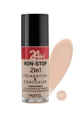 Pastel 24h Non-stop 2in1 602 Foundation & Concealer - Fondöten & Kapatıcı 602 Light Porcelain - 5