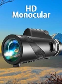 TechTic 80x100 Taşınabilir Monoküler Dürbün Teleskop Uzun Menzilli Tek Göz Dürbün Avcılık Spor Kamp - 4