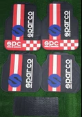 Üniversal Sparco Kırmızı-Beyaz Latex Kauçuk-5 parça-Paspas-Kaydırmaz Taban-1.Sınıf İthal Ürün - 1