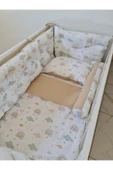 70x120 Beşik Kenar Koruma - 40cm Yükseklik - %100 Pamuk Kumaş - Antialerjik - Yıkanabilir - 2