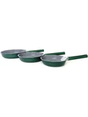 OMS 15016 Döküm Seramik 3 Parça Tava Seti Yeşil (20-24-28 cm) - 4