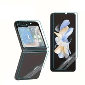Samsung Galaxy Z Flip 7 FE Uyumlu Ön+Arka Body Şeffaf Ultra koruyucu Nano Jelatin - 1