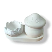 Dekoratif Mantar Vazo ve Lotus Mumluk Seti thumbnail 1