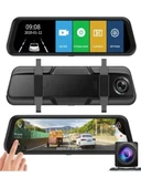 9,66 inç Dokunmatik Ekranlı 2 Kameralı 1440P Çözünürlüklü Ayna Araç Kamerası thumbnail 1