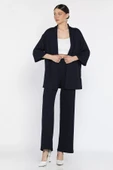 Lacivert Kadın Kimono Pantolon İkili Takım - 2