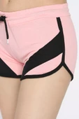 Pembe Biyeli Kadın Baskılı Mini Şort - 4