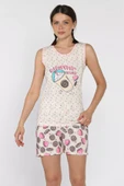 Taş Kadın Baskılı Şortlu Pijama Takımı - 1