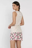 Taş Kadın Baskılı Şortlu Pijama Takımı - 3