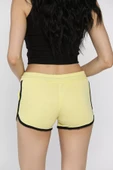 Açık Sarı Baskılı Kadın Mini Şort - 3