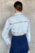 Buzmavisi Kadın Crop Top Jean Kot Ceket - 3