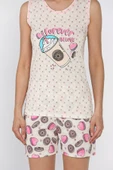 Taş Kadın Baskılı Şortlu Pijama Takımı - 4