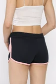 Lacivert Biyeli Kadın Baskılı Mini Şort - 4