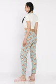 Mint Kadın Baskılı Bel Lastikli Pijama Altı - 4