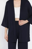 Lacivert Kadın Kimono Pantolon İkili Takım - 4