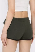 Haki Baskılı Kadın Mini Şort - 3