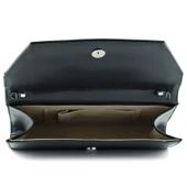 Erkan Saçmacı Siyah Zincir Askılı Manyetik Kapaklı İç Cepli Zarif Abiye El Çantası - 5