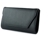 Erkan Saçmacı Siyah Zincir Askılı Manyetik Kapaklı İç Cepli Zarif Abiye El Çantası - 1