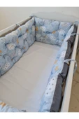 60x100 Beşik Kenar Koruma - 40cm Yükseklik - %100 Pamuk Kumaş - Antialerjik - Yıkanabilir - 1