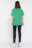 Yeşil Kadın Bisiklet Yaka Tişört Tayt İkili Takım (m-l-xl Uyumludur) - 3