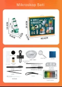 TechTic Dijital Mikroskop Seti 60-180x Büyütme El Mini Eğitici Çocuk Mikroskobu 21 Parça Eğitici Set - 11