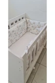 60x100 Beşik Kenar Koruma - 40cm Yükseklik - %100 Pamuk Kumaş - Antialerjik - Yıkanabilir - 1