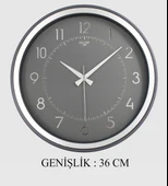 Dekoratif Duvar Saati Füme Gri 36 CM - 2