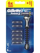 Gillette Sensor3 Tıraş Makinesi + 6 Yedek Tıraş Bıçağı - 2