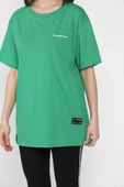 Yeşil Kadın Bisiklet Yaka Tişört Tayt İkili Takım (m-l-xl Uyumludur) - 4