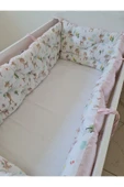 60x100 Beşik Kenar Koruma - 40cm Yükseklik - %100 Pamuk Kumaş - Antialerjik - Yıkanabilir - 1