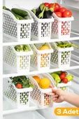 Porsima Org-22 Çok Amaçlı Buzdolabı İçi Düzenleyici Sebze Meyve Organizer Sepet (3 adet) thumbnail 4