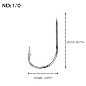 Olta İğnesi - Fishack 505 - No: 1/0  (1000'li Paket) thumbnail 5