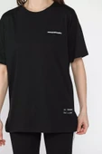 Siyah Kadın Bisiklet Yaka Tişört Tayt İkili Takım (m-l-xl Uyumludur) - 4