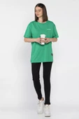 Yeşil Kadın Bisiklet Yaka Tişört Tayt İkili Takım (m-l-xl Uyumludur) - 2