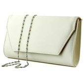 Erkan Saçmacı Ten Saten Zincir Askılı Manyetik Kapaklı İç Cepli Zarif Abiye El Çantası - 1