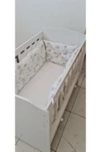 60 x 120 - Bebek Beşik Kenar Koruma Takımı - 40 cm Yükseklik, Yıkanabilir - 1