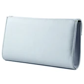 Erkan Saçmacı Gümüş Saten Zincir Askılı Manyetik Kapaklı İç Cepli Zarif Abiye El Çantası - 3