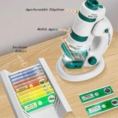 TechTic Dijital Mikroskop Seti 60-180x Büyütme El Mini Eğitici Çocuk Mikroskobu 21 Parça Eğitici Set - 5