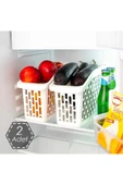 Porsima Org-22  Çok Amaçlı Buzdolabı İçi Düzenleyici Sebze Meyve Organizer Sepet  ( 2 adet) thumbnail 1
