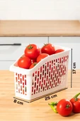 Porsima Org-22 Çok Amaçlı Buzdolabı İçi Düzenleyici Sebze Meyve Organizer Sepet (4 adet) thumbnail 2